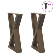 Noge za klub stolić 2 kom. Prirodni čelik 38 x (42-43,3) cm Čelik