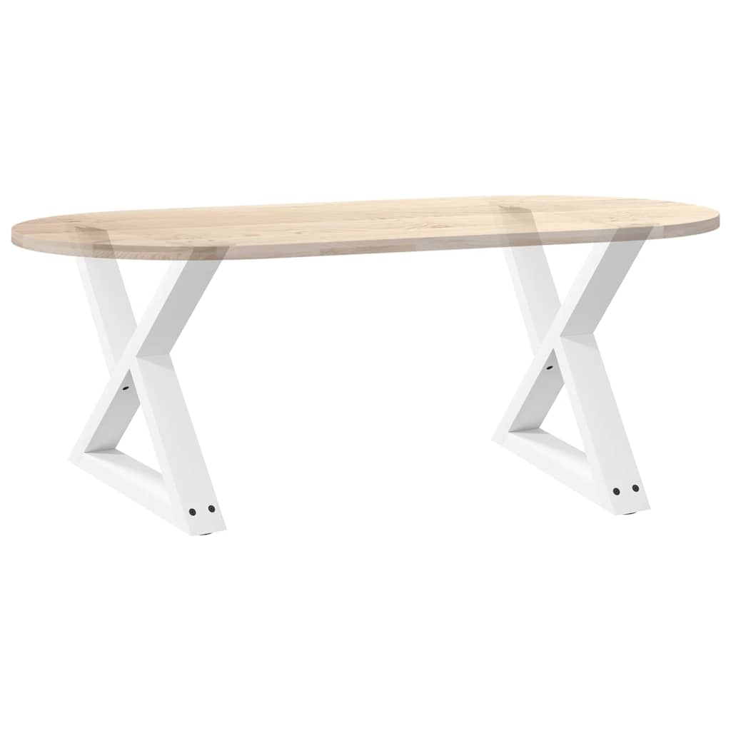 Noge za klub stolić 2 kom Bijele 60 x (42-43,3) cm Čelik