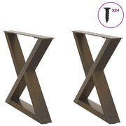 Noge za klub stolić 2 kom. Prirodni čelik 60 x (42-43,3) cm Čelik