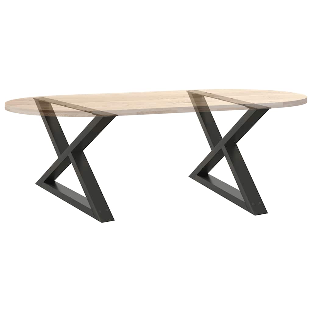 Noge za klub stolić 2 kom. antracit 70 x (42-43,3) cm čelik