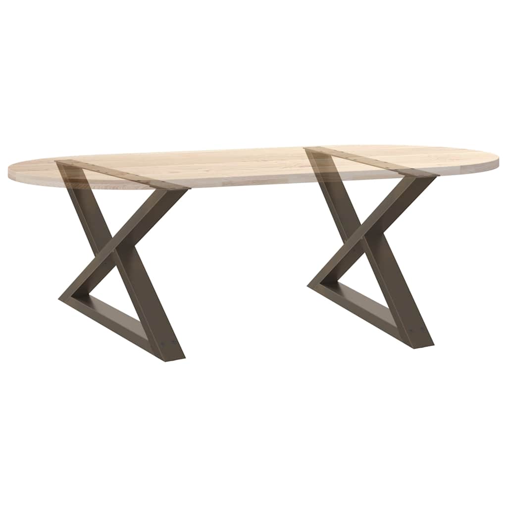 Noge za klub stolić 2 kom. Prirodni čelik 70 x (42-43,3) cm Čelik