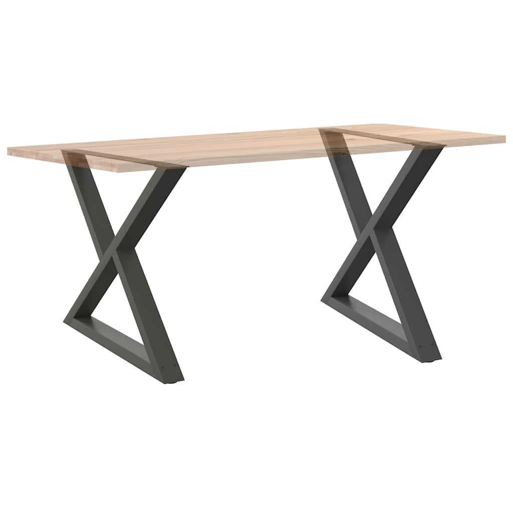 Noge za blagovaonski stol 2 kom. antracit 90 x (72-73,3) cm čelik