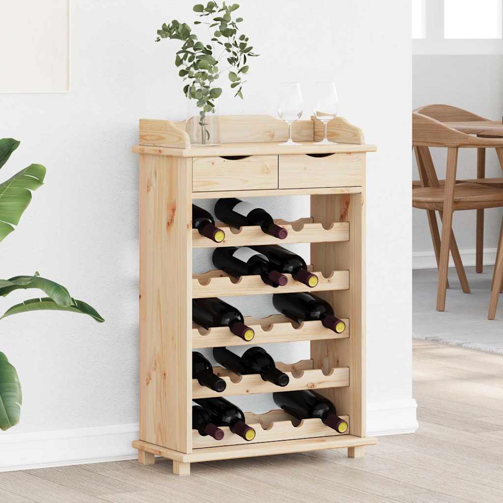 Stalak za vino Prirodna 58 x 28 x 90 cm Masivno drvo bora