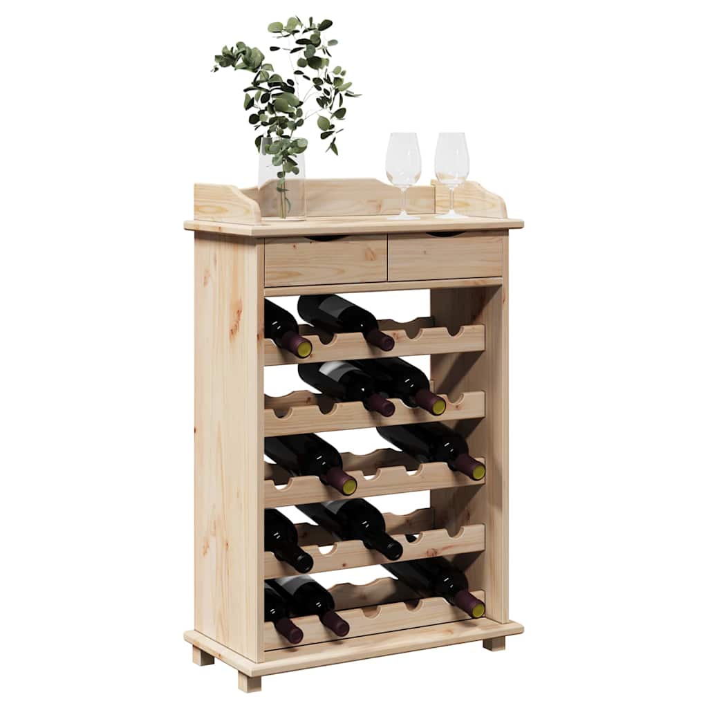 Stalak za vino Prirodna 58 x 28 x 90 cm Masivno drvo bora