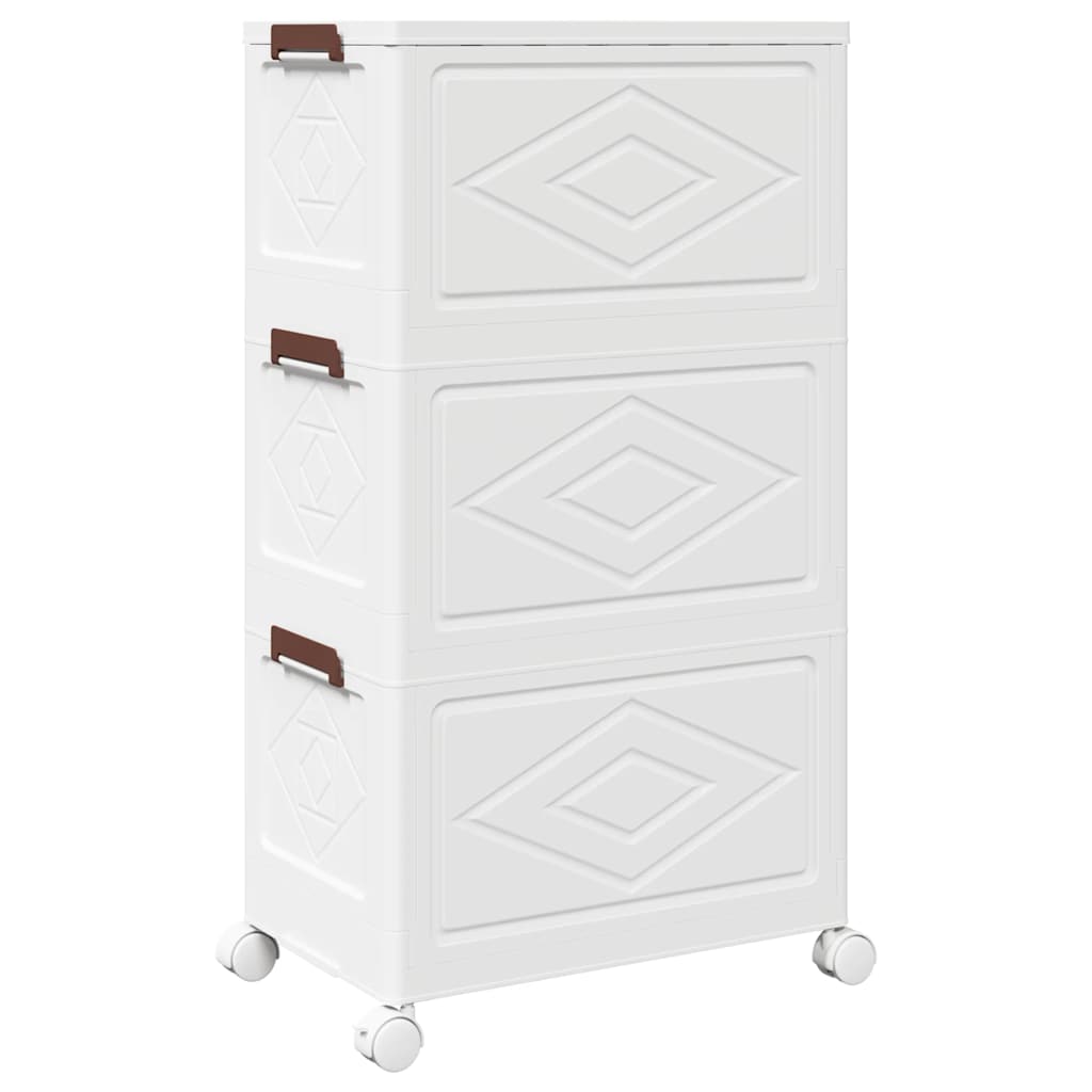 Složiva kutija za pohranu kotačima 3razine 28 L 48,5x29,5x86 cm