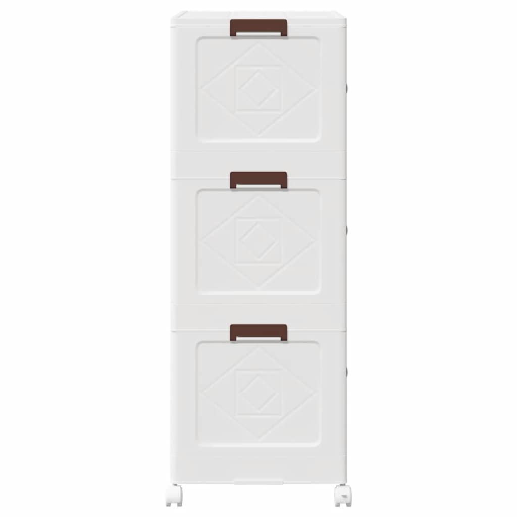 Složiva kutija za pohranu kotačima 3nivoa 75 L 64x39,5x110,5 cm