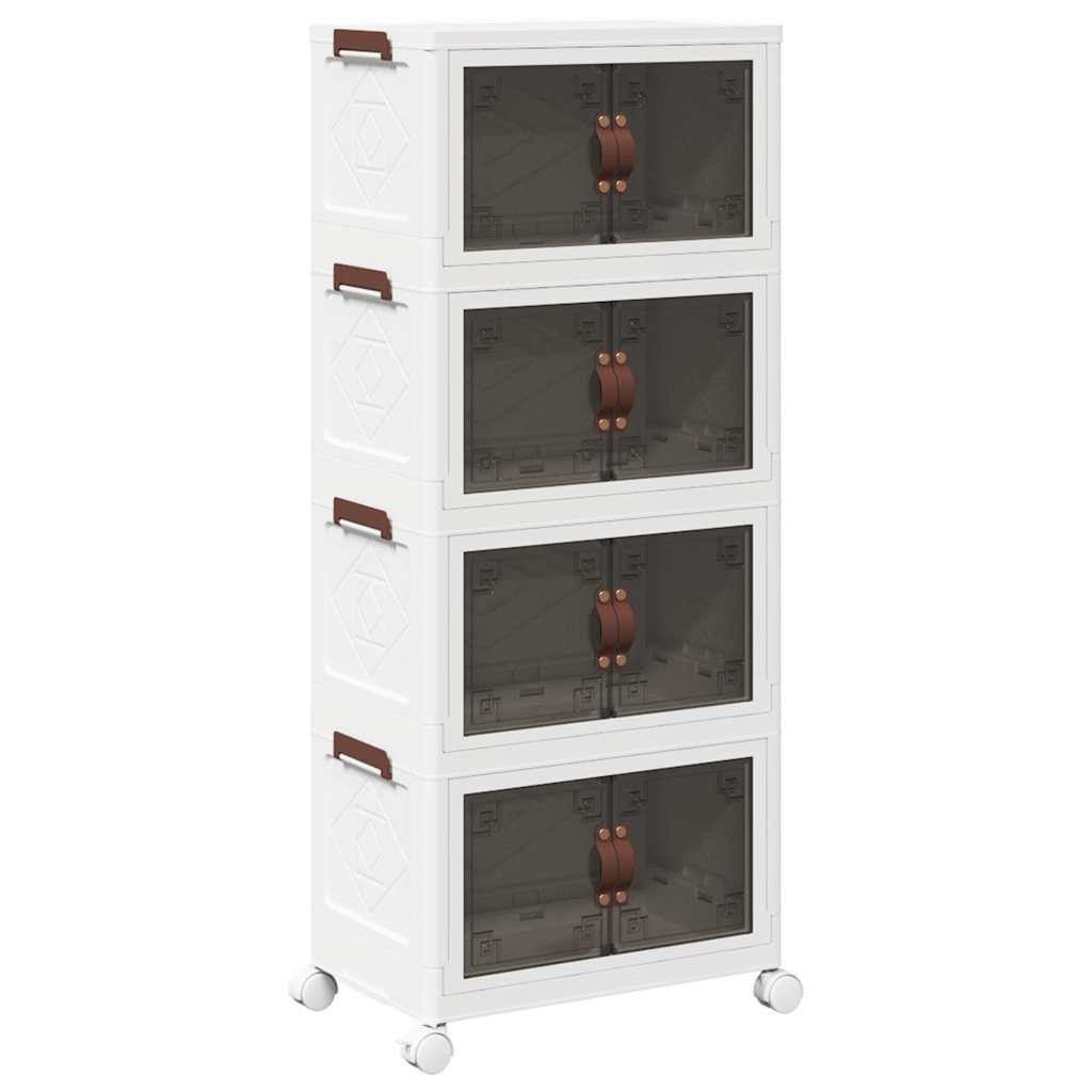 Složiva kutija za pohranu kotačima 4nivoa 28 L 48x29,5x112,5 cm