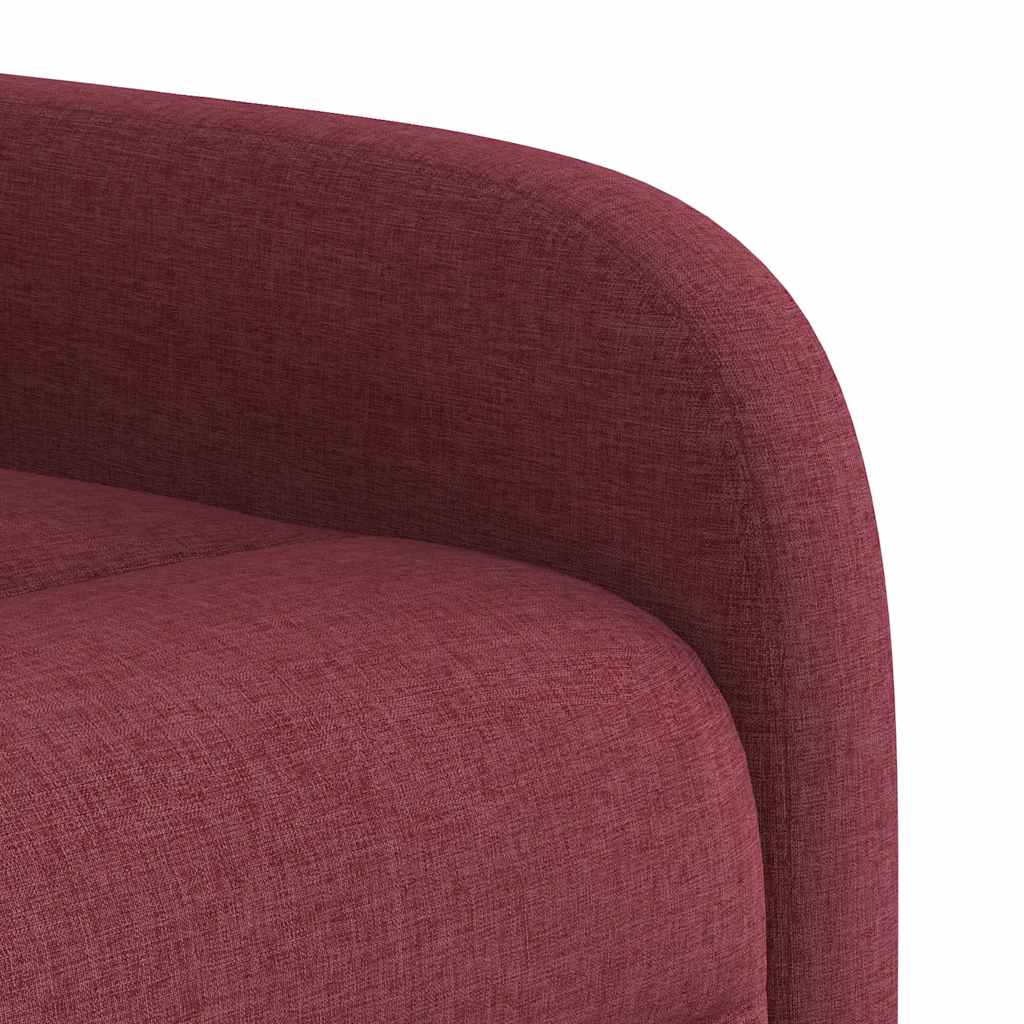 Električni masažni naslonjač na podizanje od tkanine boja vina