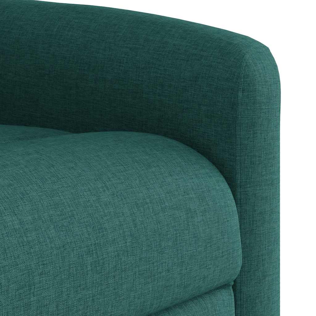 Električni masažni naslonjač na podizanje tkanina tamnozeleni