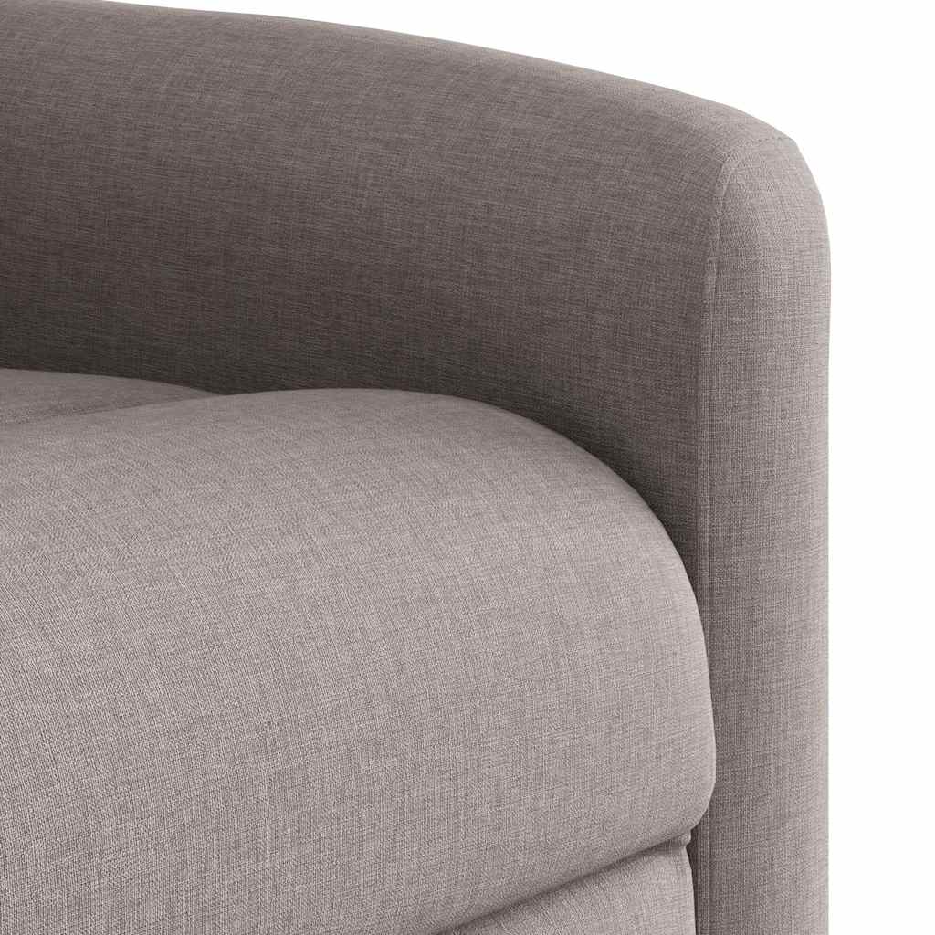 Električni masažni naslonjač na podizanje od tkanine smeđesivi