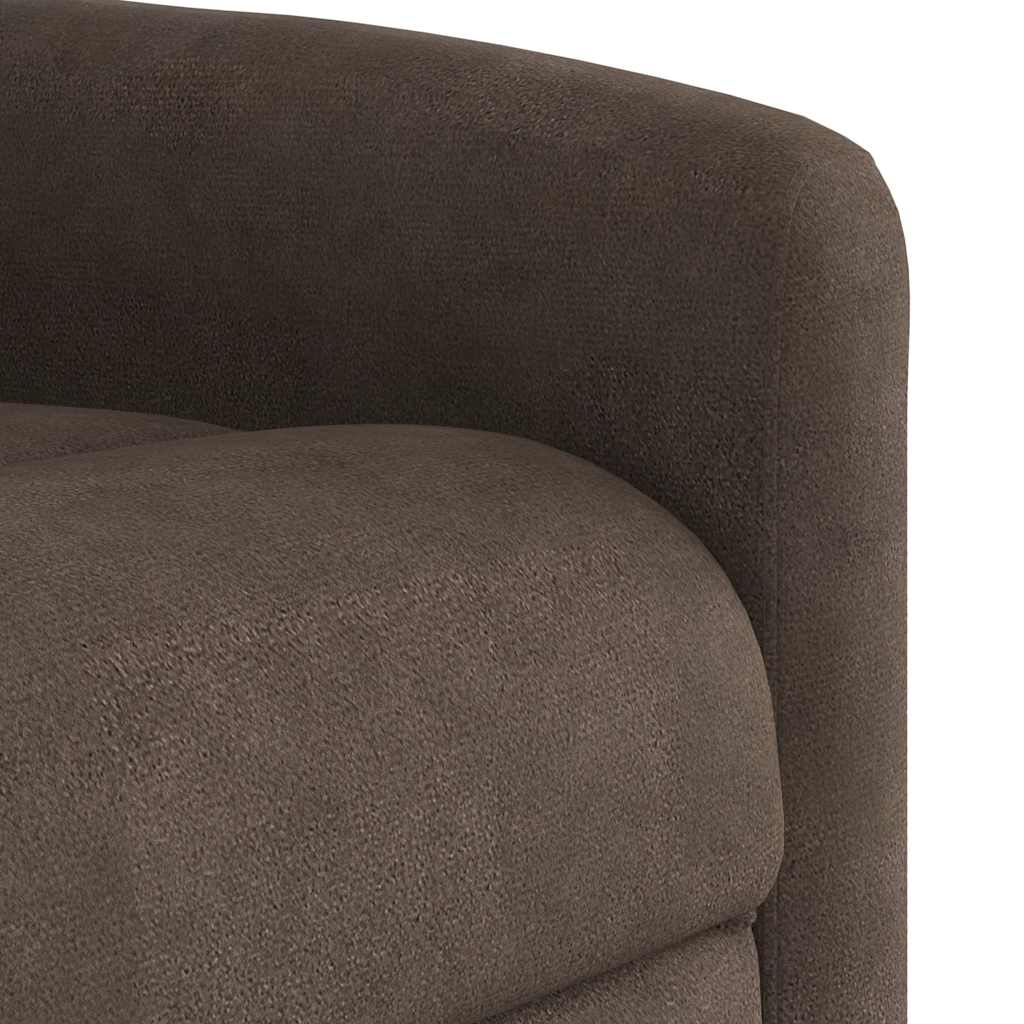Naslonjač na podizanje smeđi od mikrovlakana