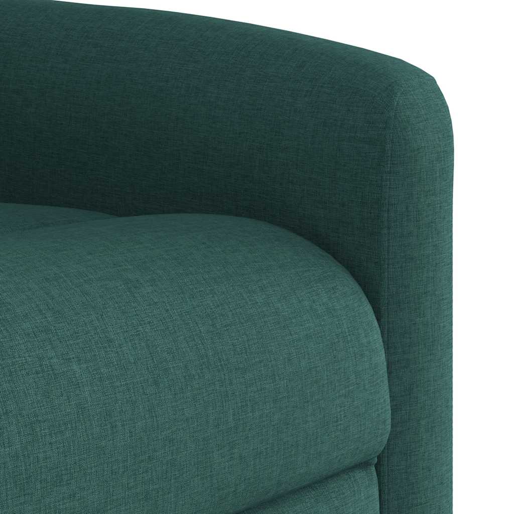 Električni masažni naslonjač na podizanje tkanina tamnozeleni
