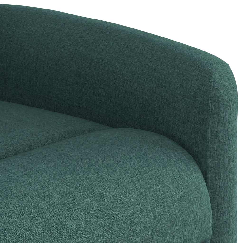 Naslonjač na podizanje od tkanine tamnozeleni