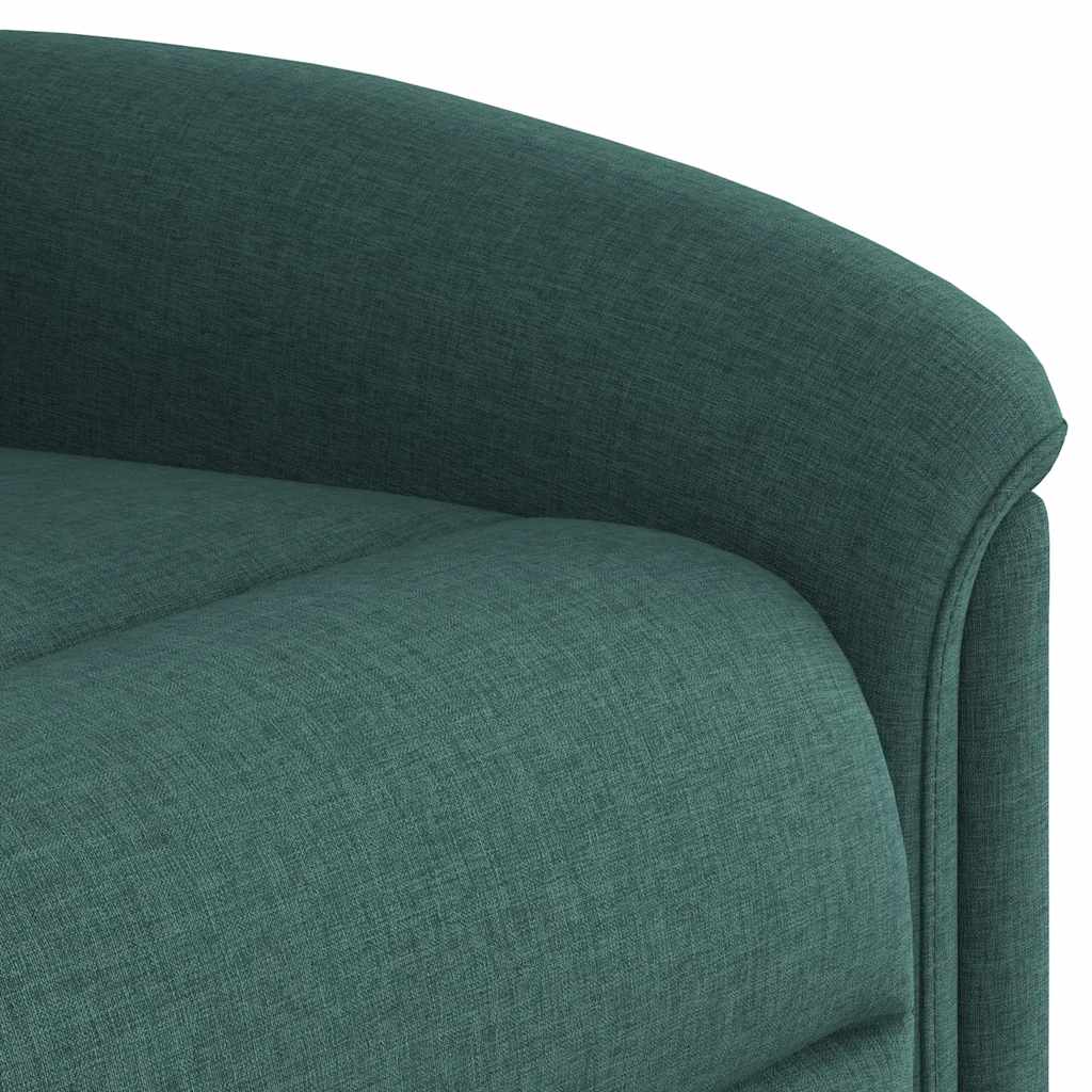 Električni masažni naslonjač na podizanje tkanina tamnozeleni