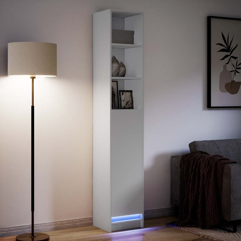 Komoda s LED svjetlima bijela 36x32,5x200 cm konstruirano drvo