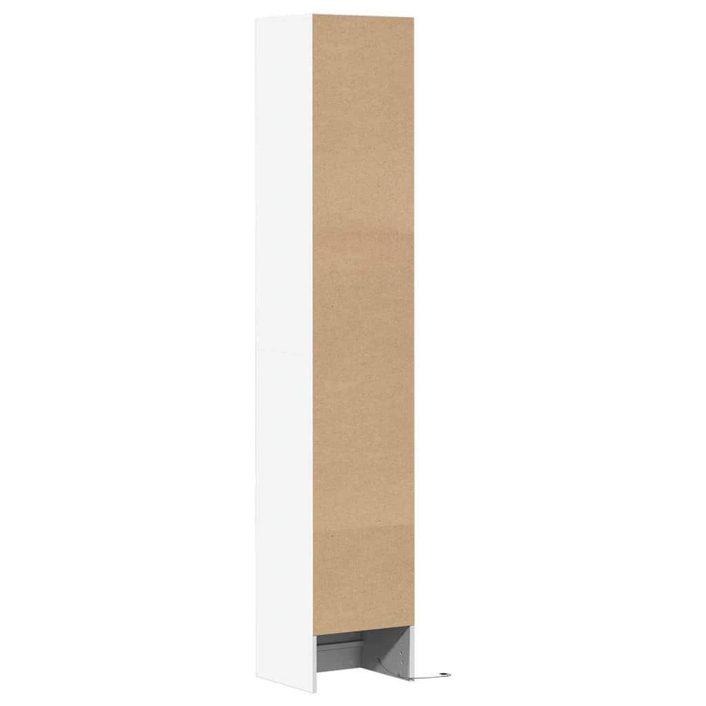 Komoda s LED svjetlima bijela 36x32,5x200 cm konstruirano drvo