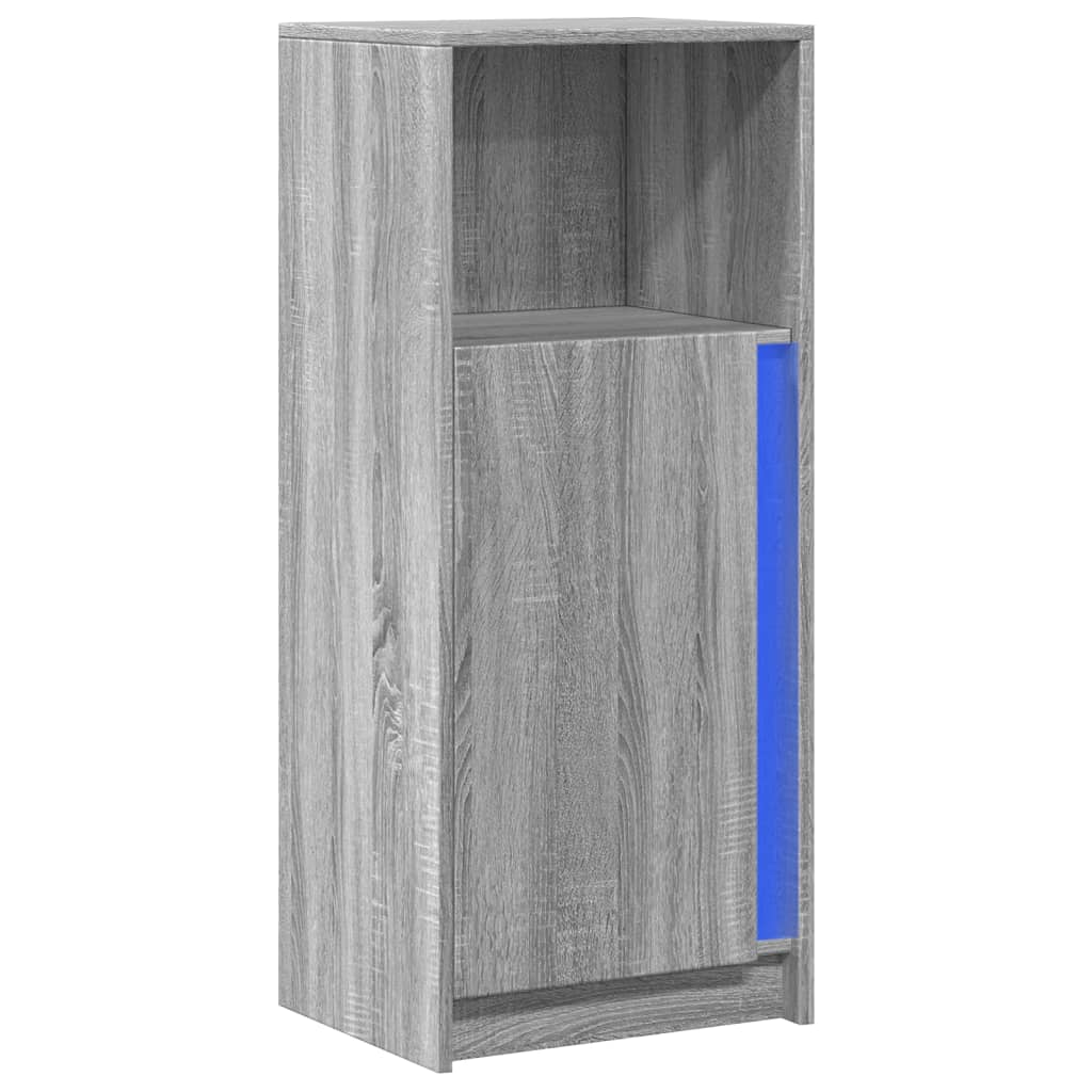 Komoda s LED svjetlima boja hrasta sonome 42,5x34x100 cm drvena