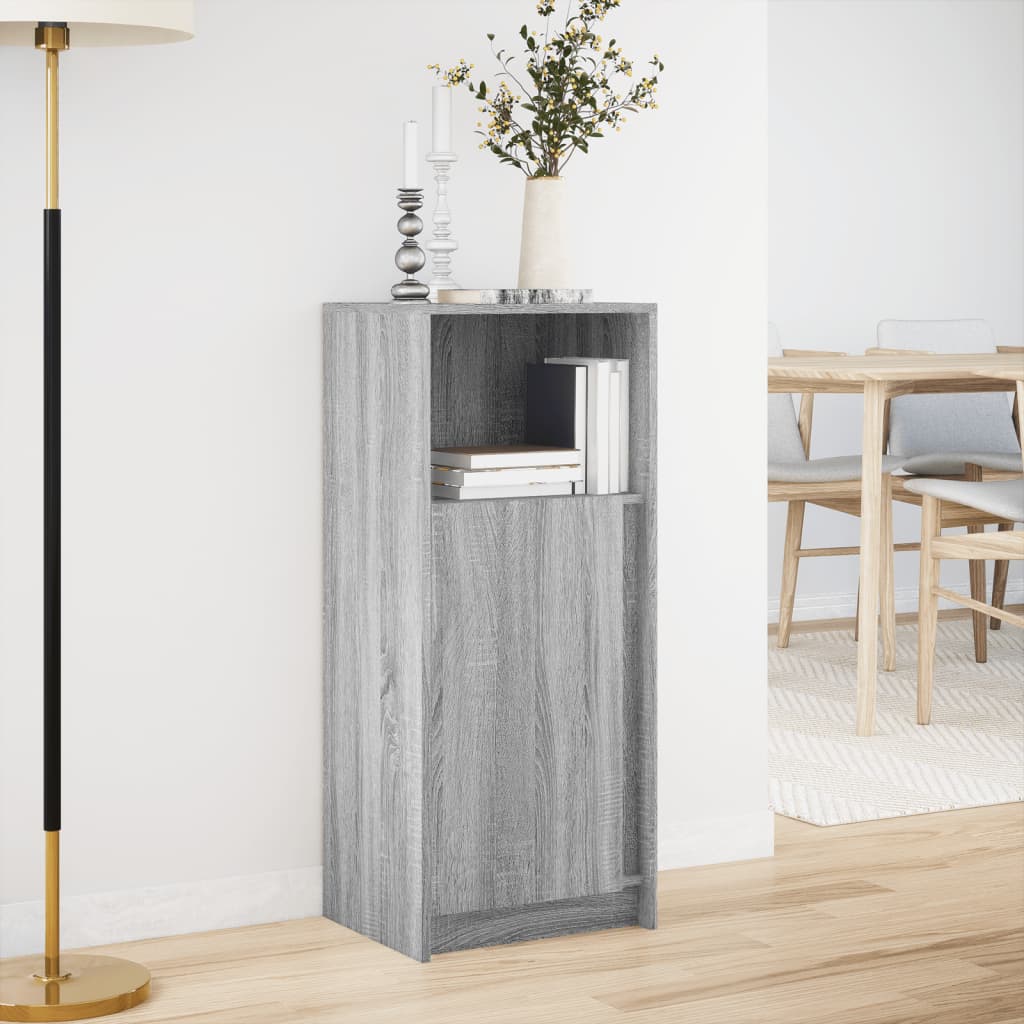 Komoda s LED svjetlima boja hrasta sonome 42,5x34x100 cm drvena