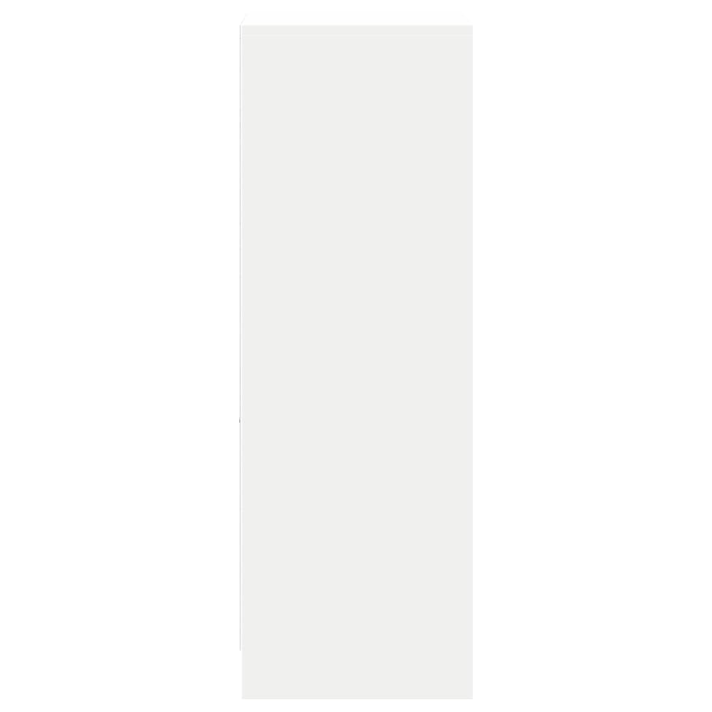 Komoda s LED svjetlima bijela 38x34x100 cm konstruirano drvo