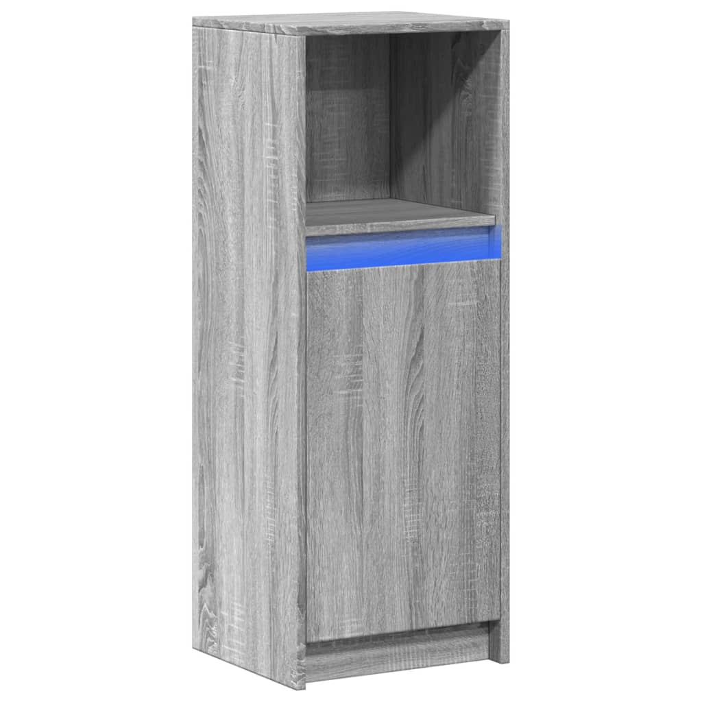 Komoda s LED svjetlima boja hrasta sonome 38x34x100 cm drvena