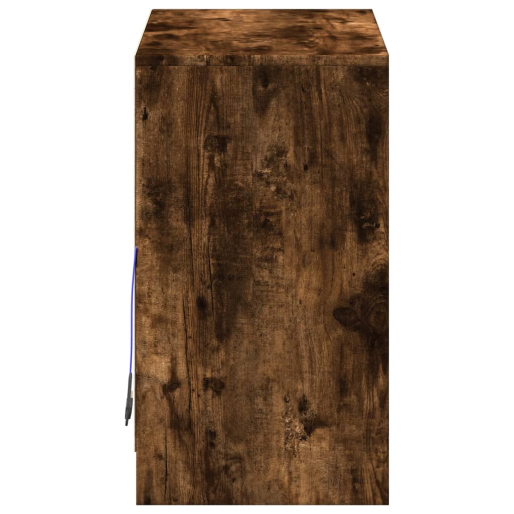 Komoda s LED boja dimljenog hrasta 72x34x61cm konstruirano drvo