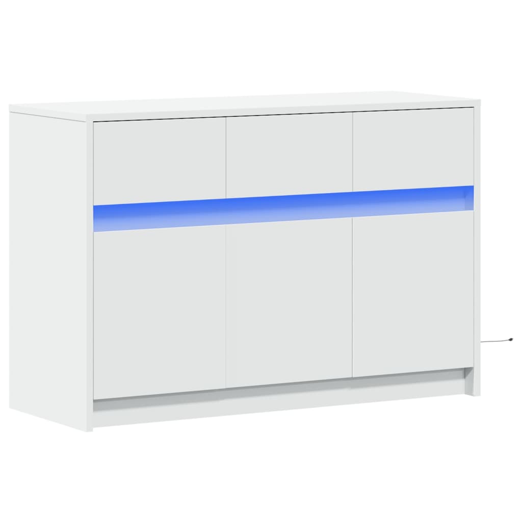 TV ormarić LED bijeli 91x34x61 cm od konstruiranog drva