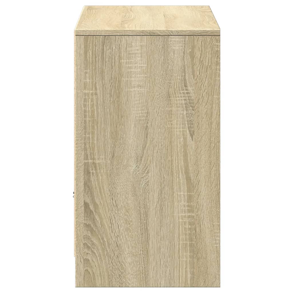 TV ormarić s LED svjetlima boja hrasta 91x34x61 cm drveni