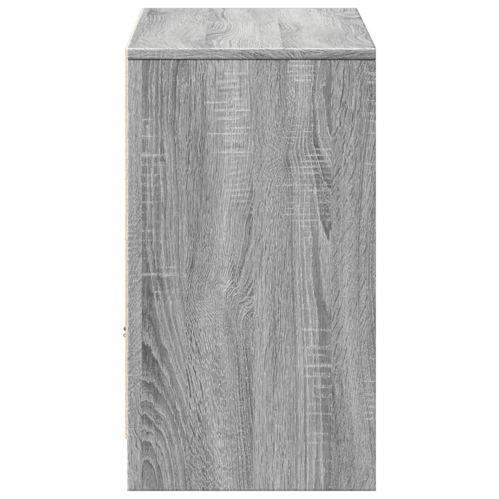 TV ormarić s LED svjetlima boja hrasta 91x34x61 cm drveni