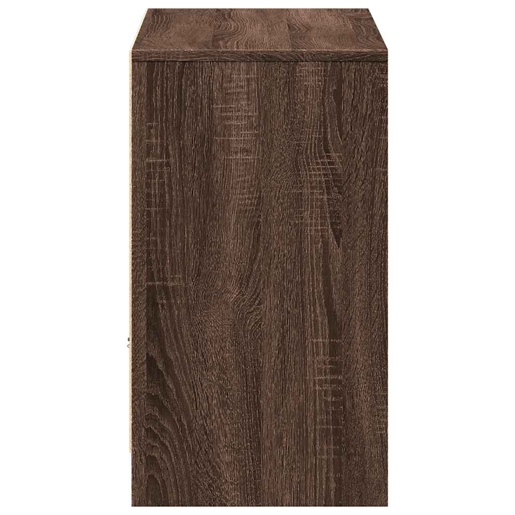 TV ormarić s LED svjetlima boja hrasta 91x34x61 cm drveni