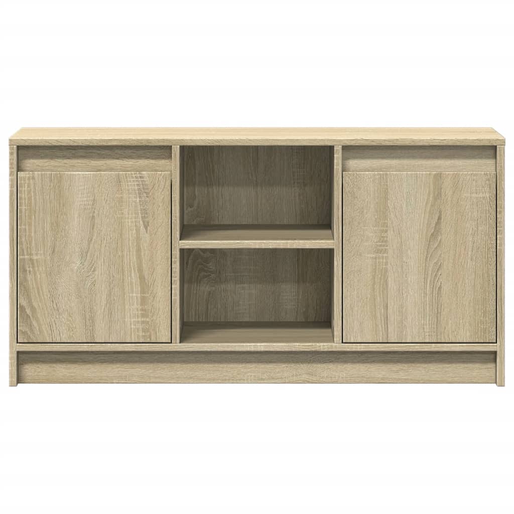 TV ormarić s LED svjetlima boja hrasta 100x34x50 cm drveni