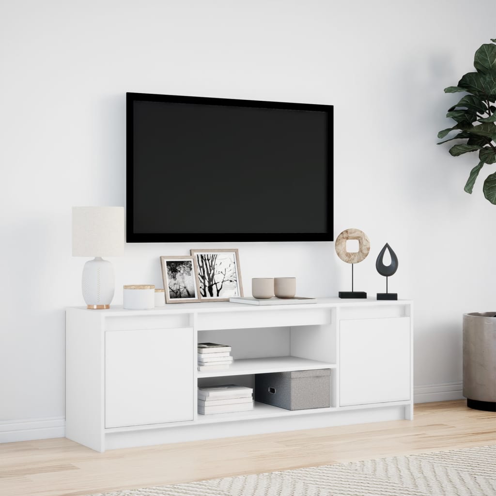 TV ormarić LED bijeli 139,5x34x50 cm od konstruiranog drva