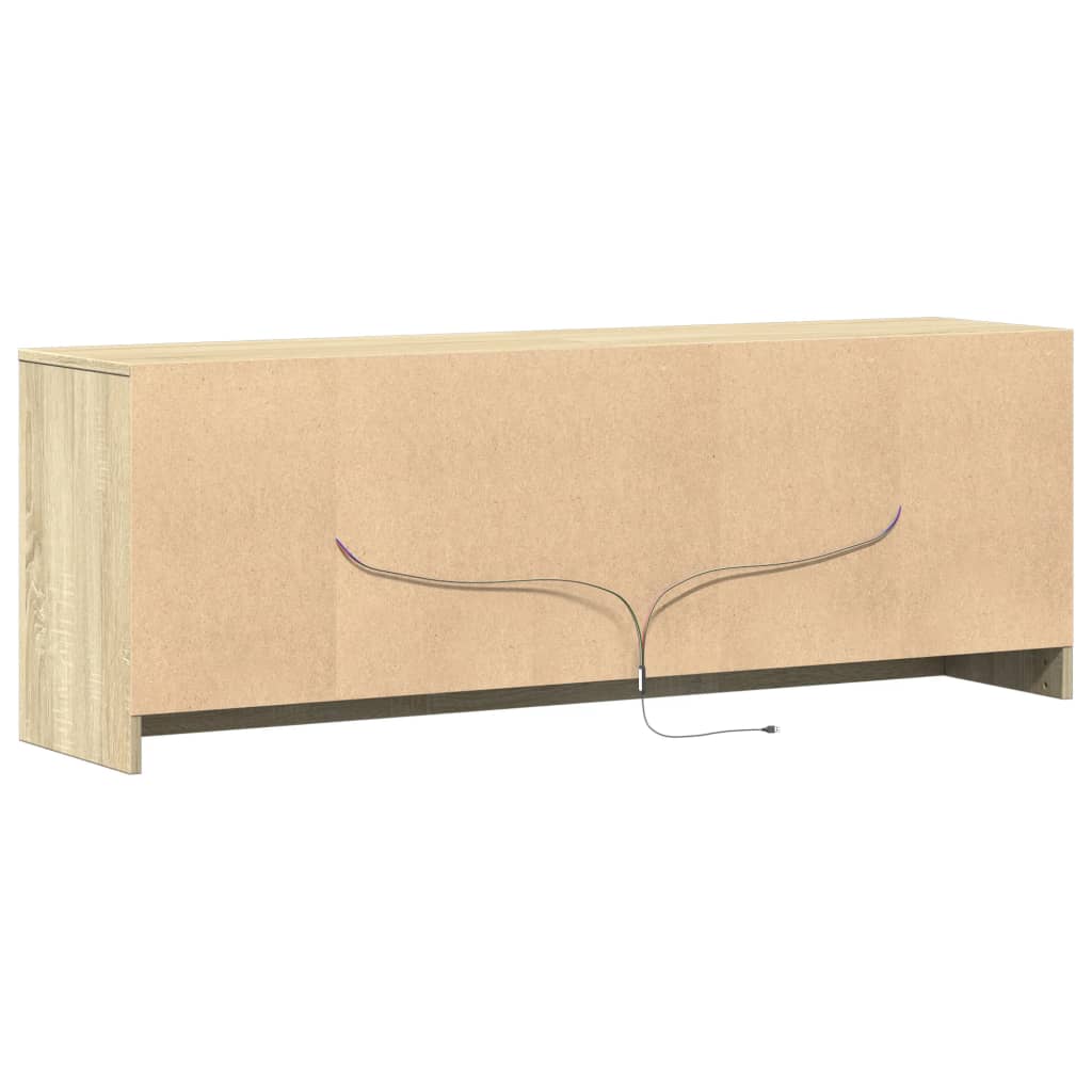 TV ormarić s LED svjetlima boja hrasta 139,5x34x50 cm drveni