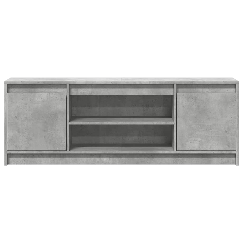 TV ormarić s LED svjetlima boja betona 139,5x34x50 cm drveni