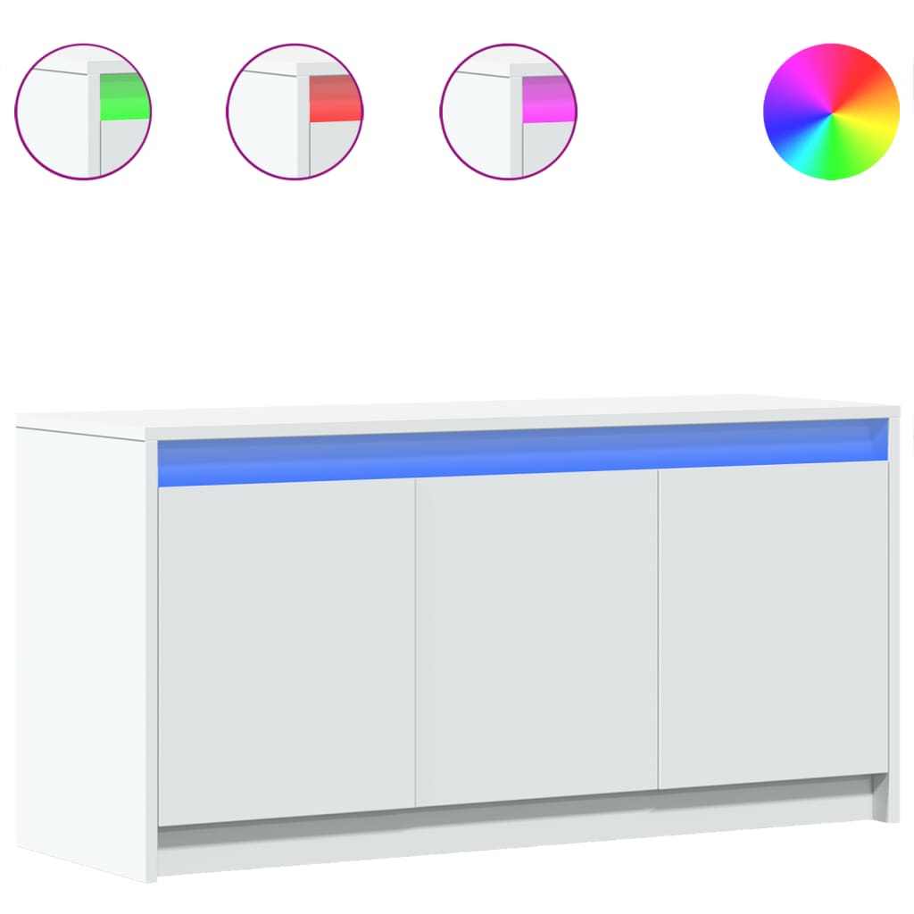 TV ormarić LED bijeli 100 x 34 x 50 cm od konstruiranog drva