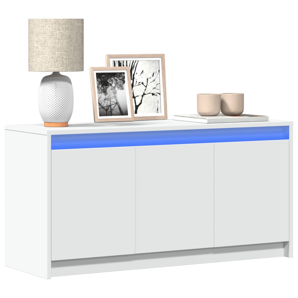 TV ormarić LED bijeli 100 x 34 x 50 cm od konstruiranog drva