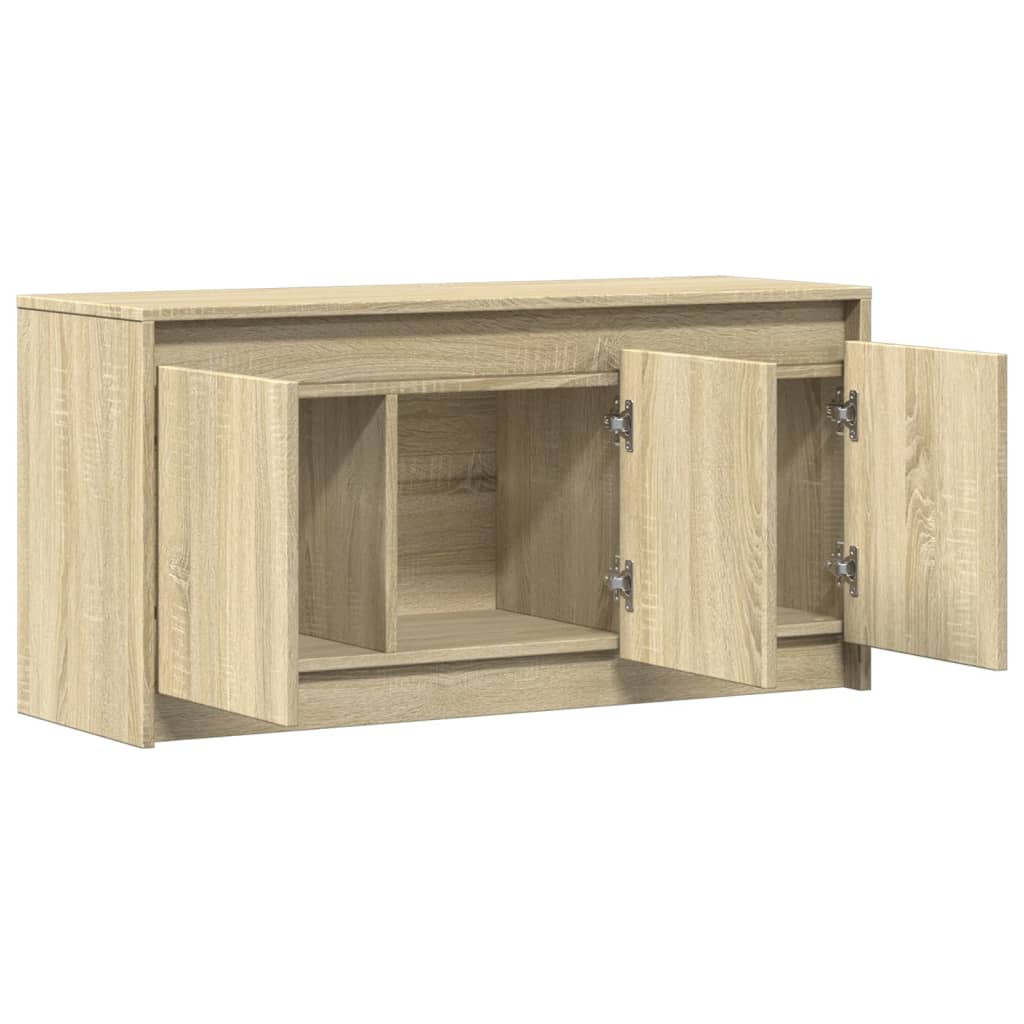 TV ormarić s LED svjetlima boja hrasta 100x34x50 cm drveni