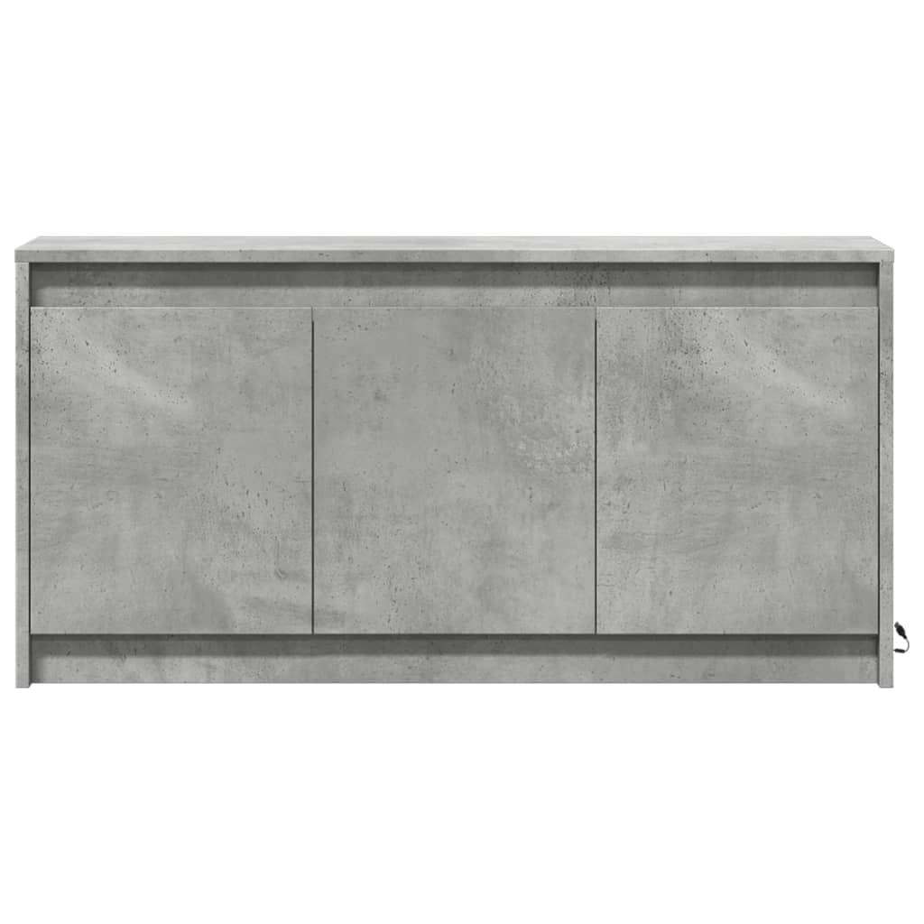TV ormarić s LED svjetlima boja betona 100x34x50 cm drveni