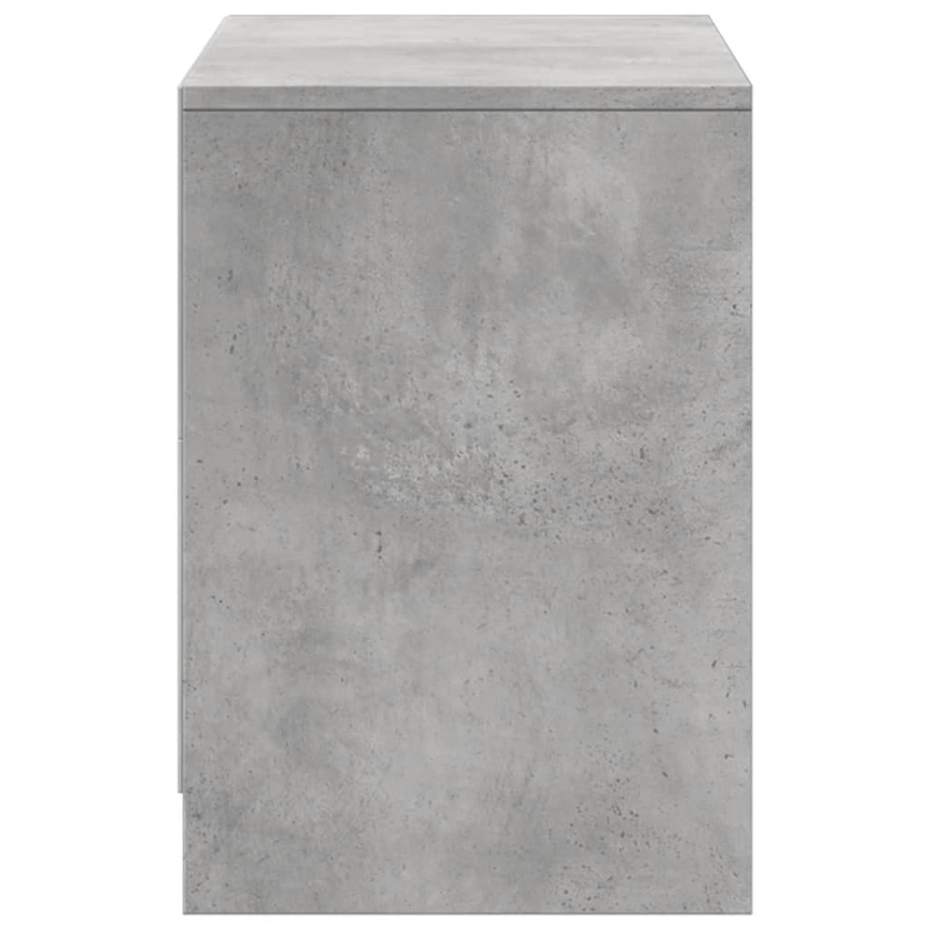 TV ormarić s LED svjetlima boja betona 100x34x50 cm drveni