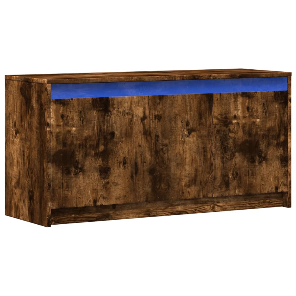 TV ormarić s LED svjetlima boja hrasta 100x34x50 cm drveni