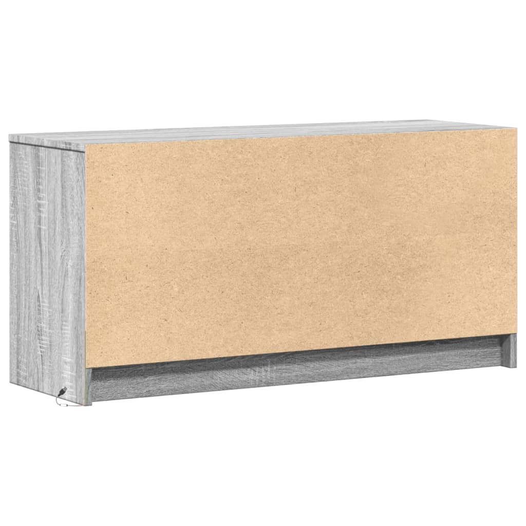 TV ormarić s LED svjetlima boja hrasta 100x34x50 cm drveni