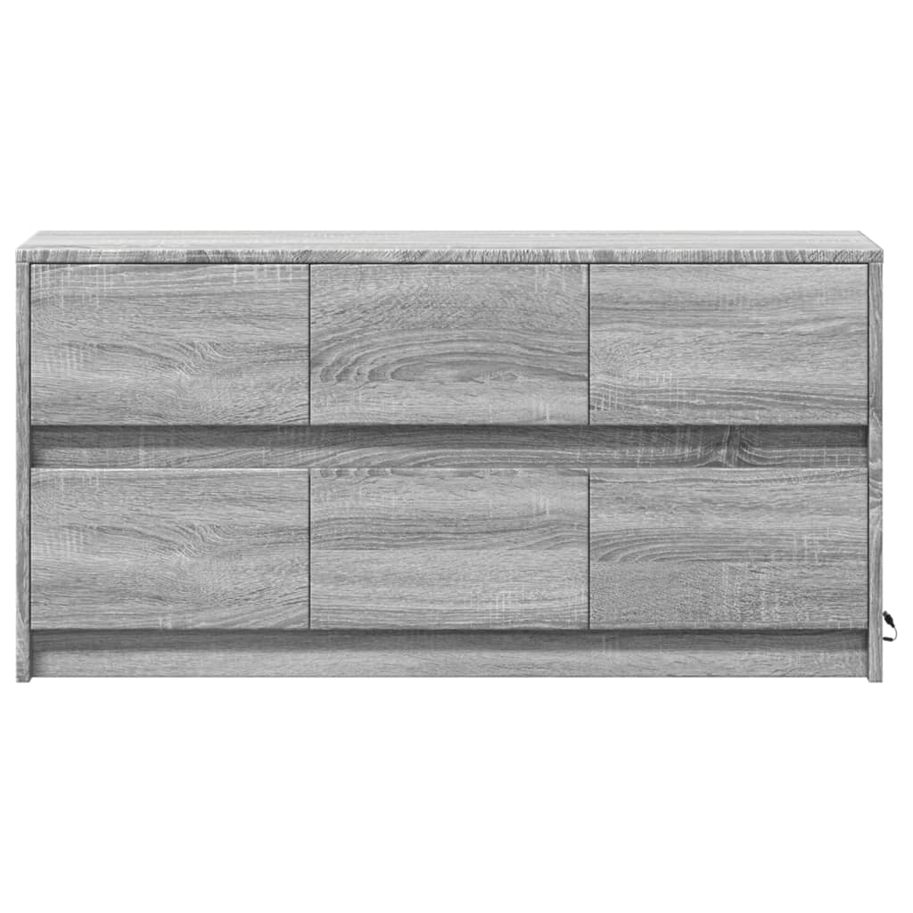 TV ormarić s LED svjetlima boja hrasta 100x34x50 cm drveni
