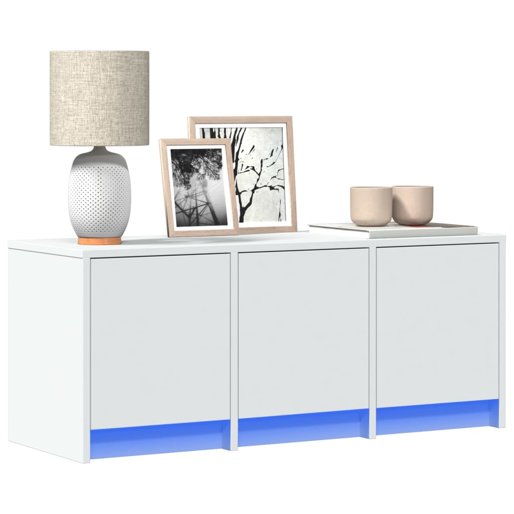 TV ormarić LED bijeli 97x34x40 cm od konstruiranog drva