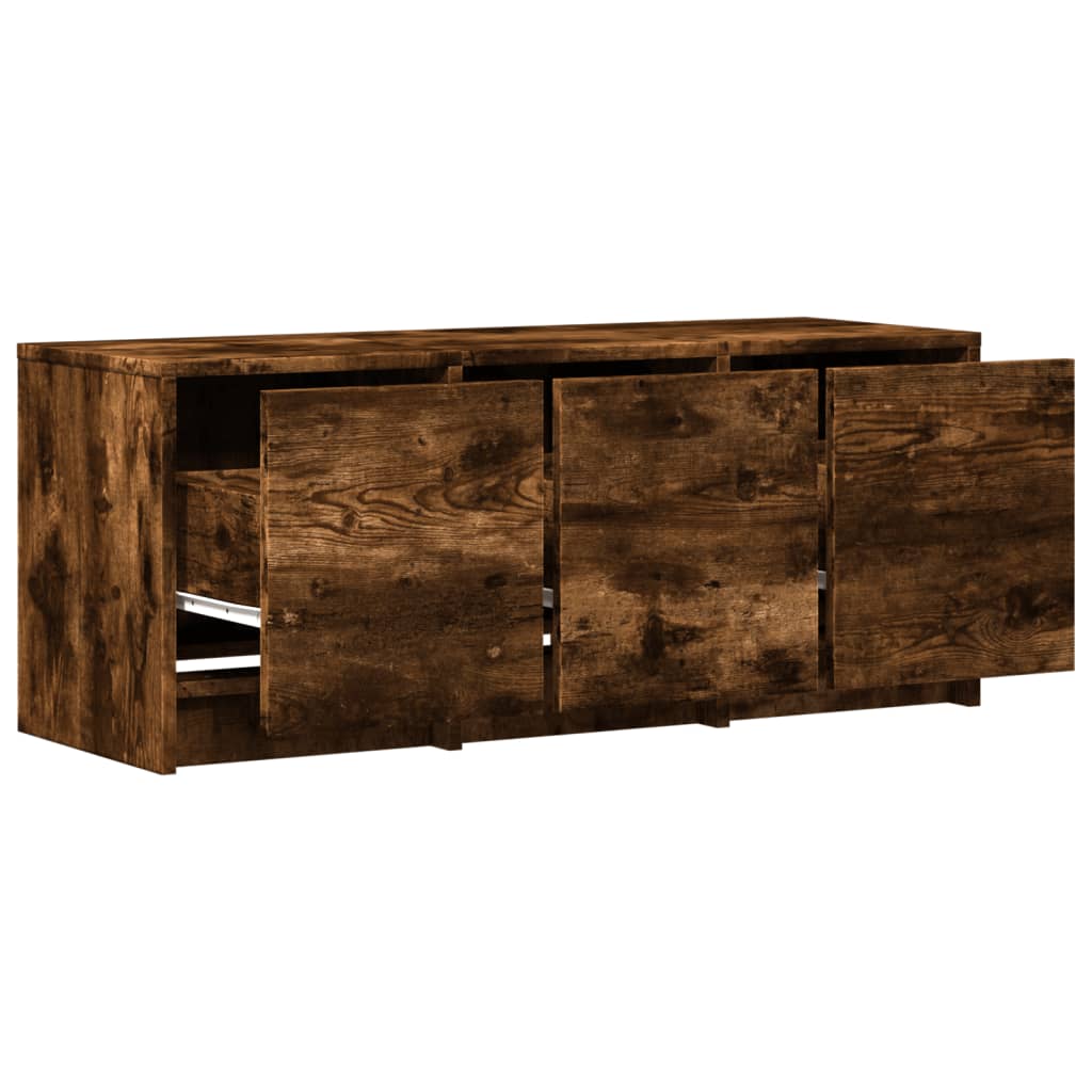 TV ormarić s LED svjetlima boja hrasta 97x34x40 cm drveni
