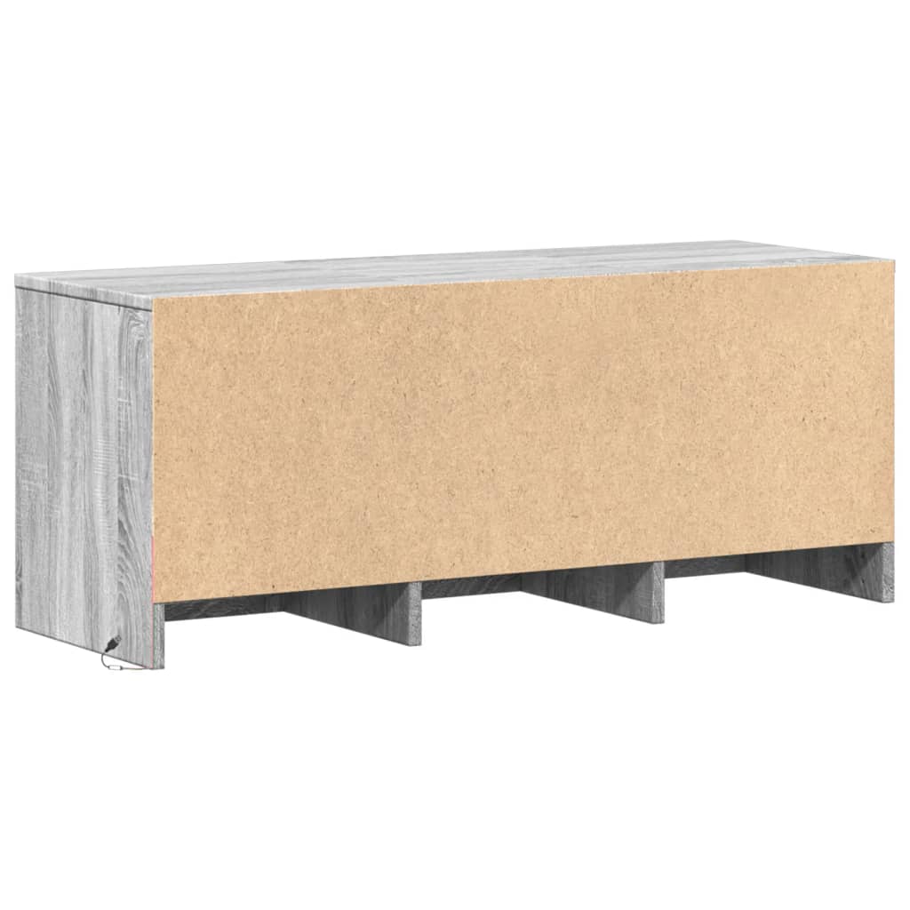 TV ormarić s LED svjetlima boja hrasta 97x34x40 cm drveni