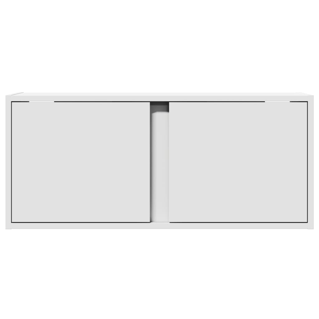 Zidni TV ormarić s LED svjetlima bijeli 80x31x35 cm