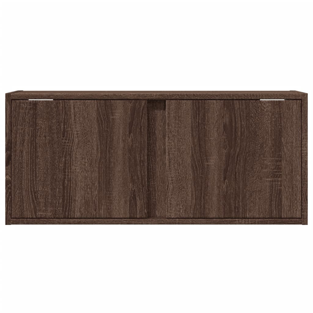Zidni TV ormarić LED smeđa boja hrasta 80x31x35 cm