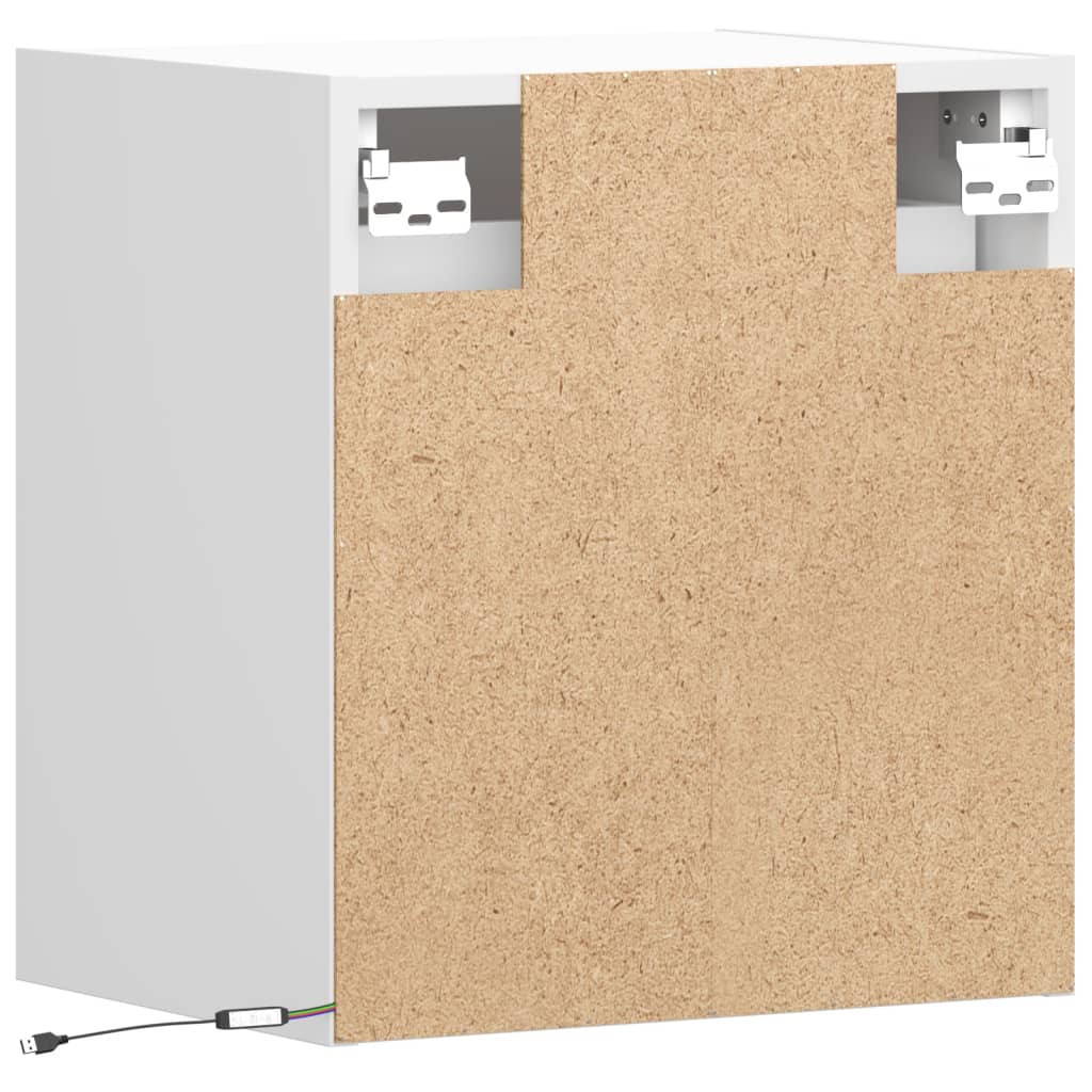 Zidni TV ormarići s LED svjetlima 2 kom bijeli 41 x 31 x 45 cm