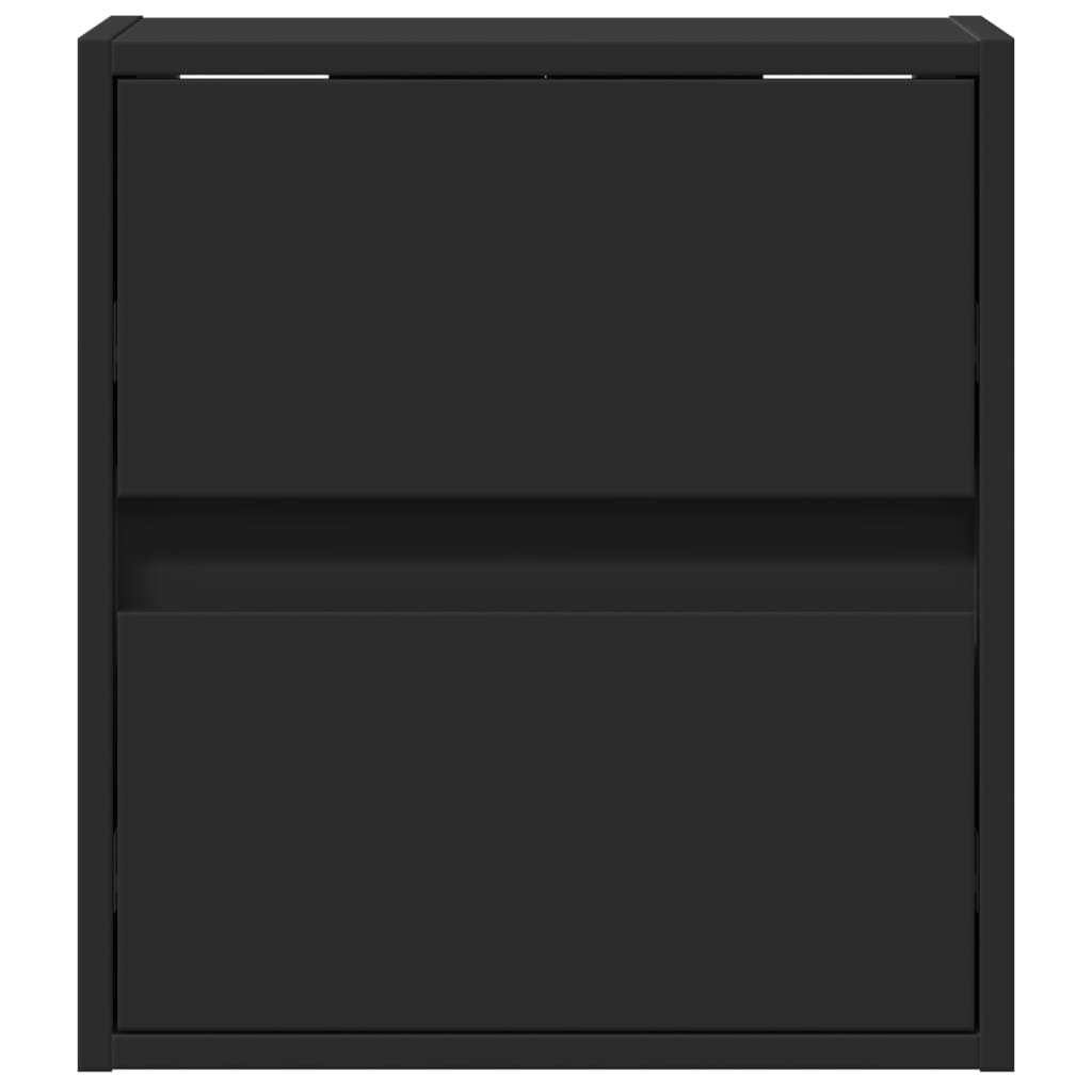 Zidni TV ormarići s LED svjetlima 2 kom crni 41x31x45 cm