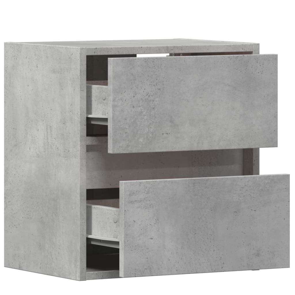 Zidni TV ormarići LED 2 kom boja betona 41x31x45 cm