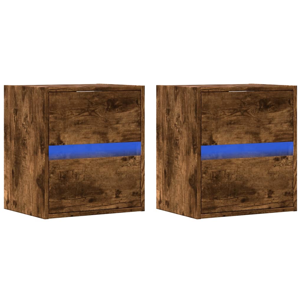 Zidni TV ormarići LED 2 kom boja hrasta 41x31x45 cm